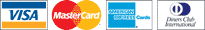 Visa, MC, Amex and Diners Club accepted